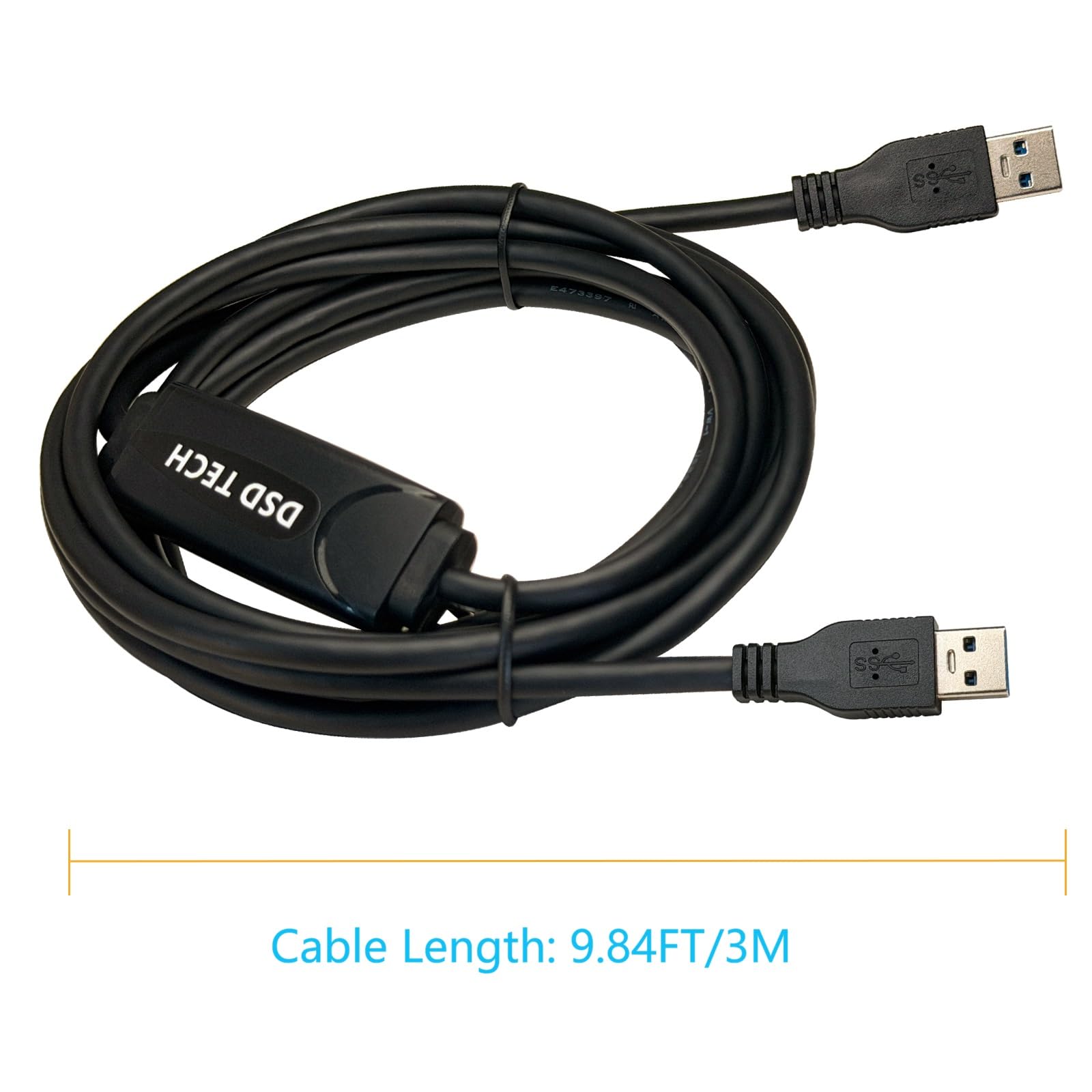 DSD TECH SH-K03A Cavo Data Link USB 3.0, Transfer 5Gbps e Condivisione KM, Win/Mac, 3m (10ft)