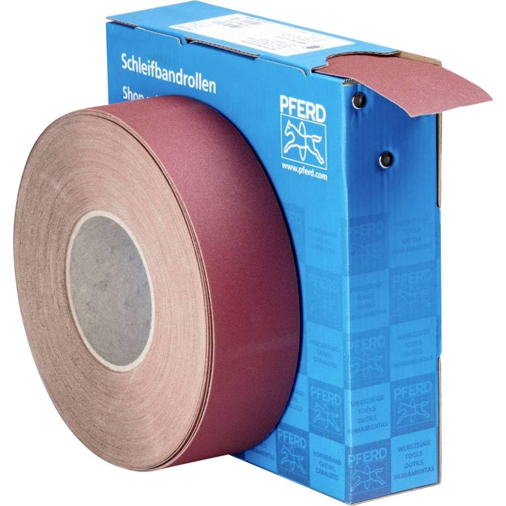 Pferd Rollo de Lija de Tela Económico Sbr 50 A 240, Ancho 50 millimeters, Longitud 50 M, Grano Corindón A 240, para Metales