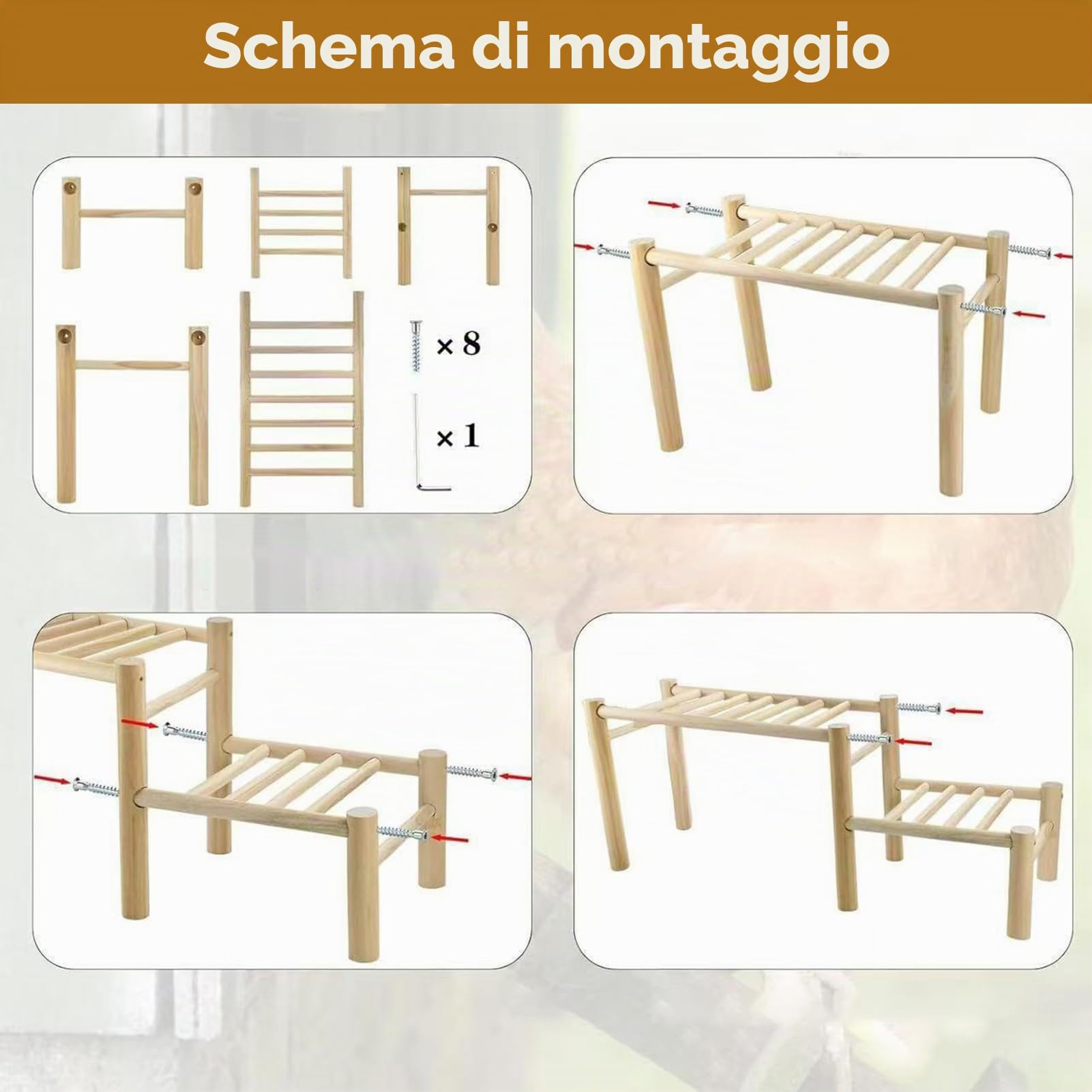 Posatoio Per Galline Da Pollaio,Giocattoli Per Polli Riutilizzabili E Facili Da Montare - Supporto per Appollaiarsi per Pulcini | per Cortile Giardino Pollaio e Spazi Gioco