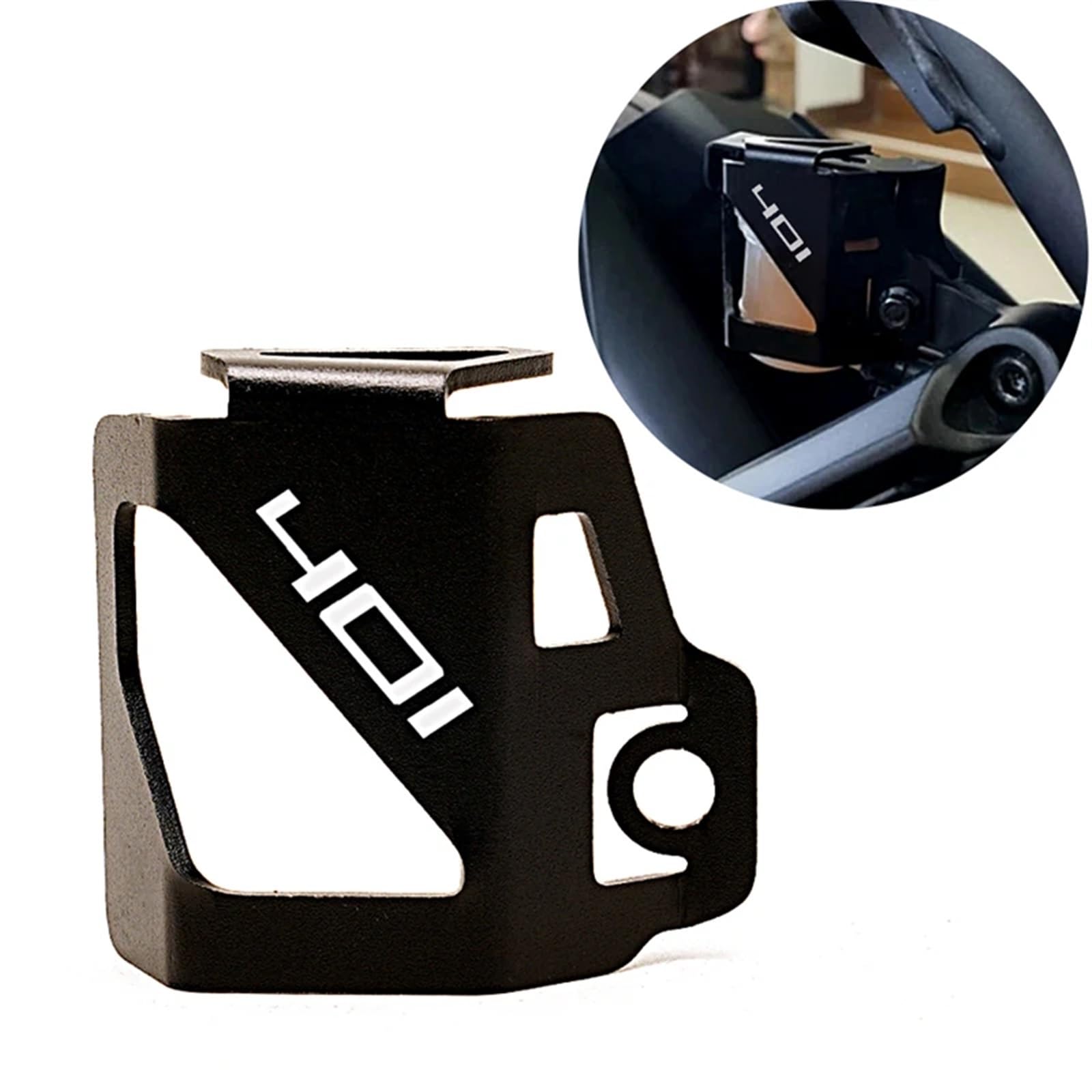 LOTFI Misura for Husqvarna Svartpilen 401 VITPILEN 401 2018-2021 2022 Moto CNC Anteriore Freno Posteriore Serbatoio Fluido Copertura Tappi Olio (Size : Front-Rear Black)