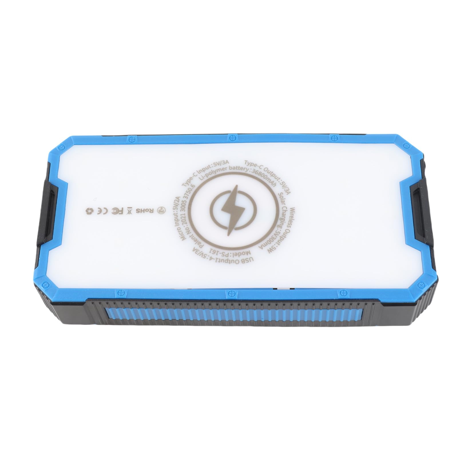 Banque D'énergie Solaire 36800mAh Charge Rapide 4 Sorties USB pour Le Camping et la Randonnée en Plein Air