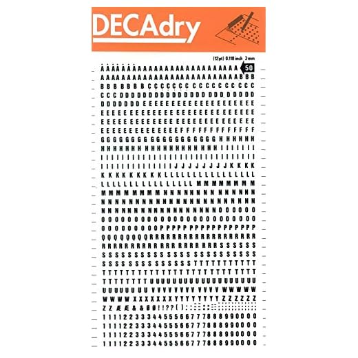 APLI DD50F - Letras y números transferibles 3 mm, 888 caracteres, Negro bold