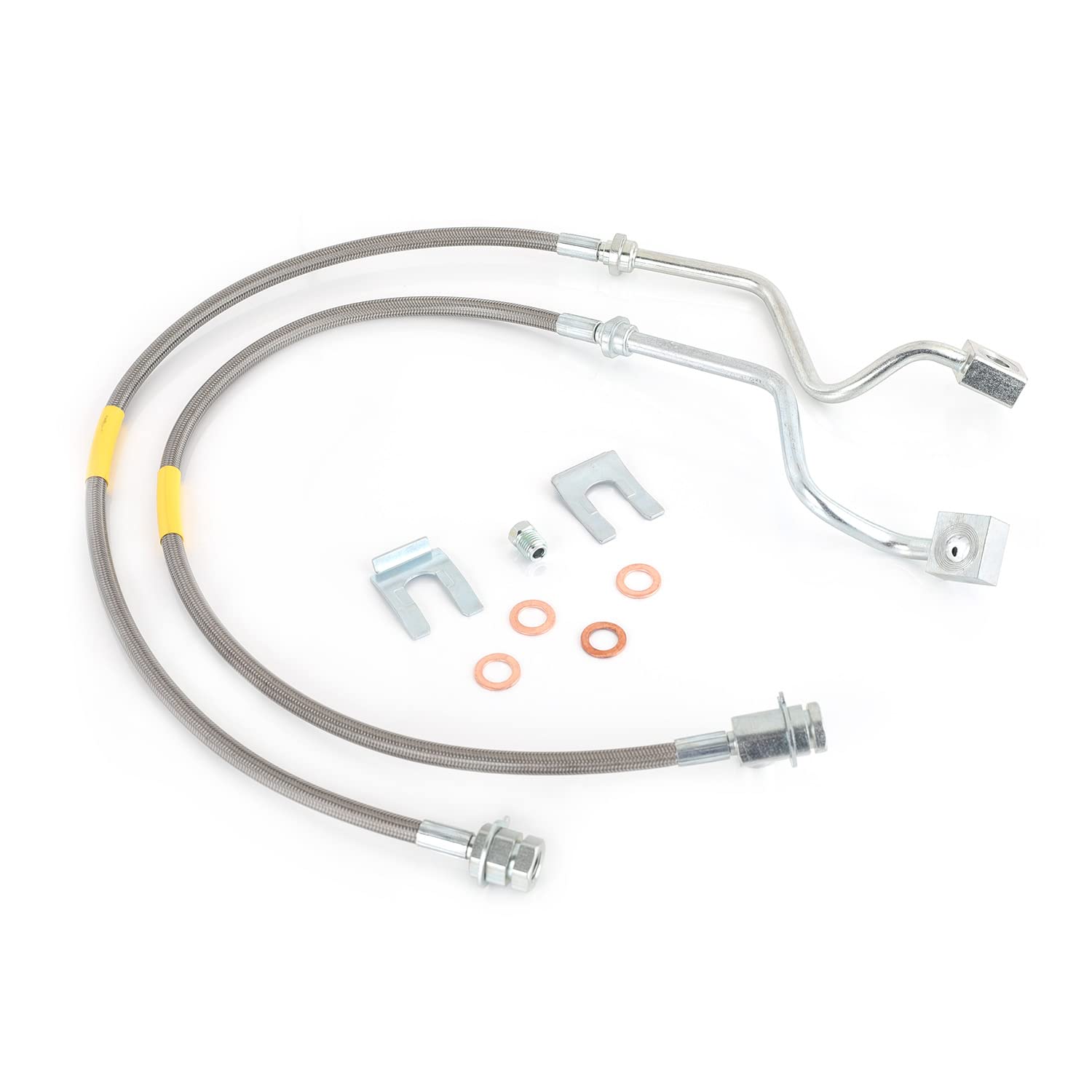 FAPO SHOCKFront Extended Stainless Steel Brake Lines Compatible with Ford F-250 Super Duty 1999-2004, with Ford F-350 Super Duty 1999-2004 4-8" Lift