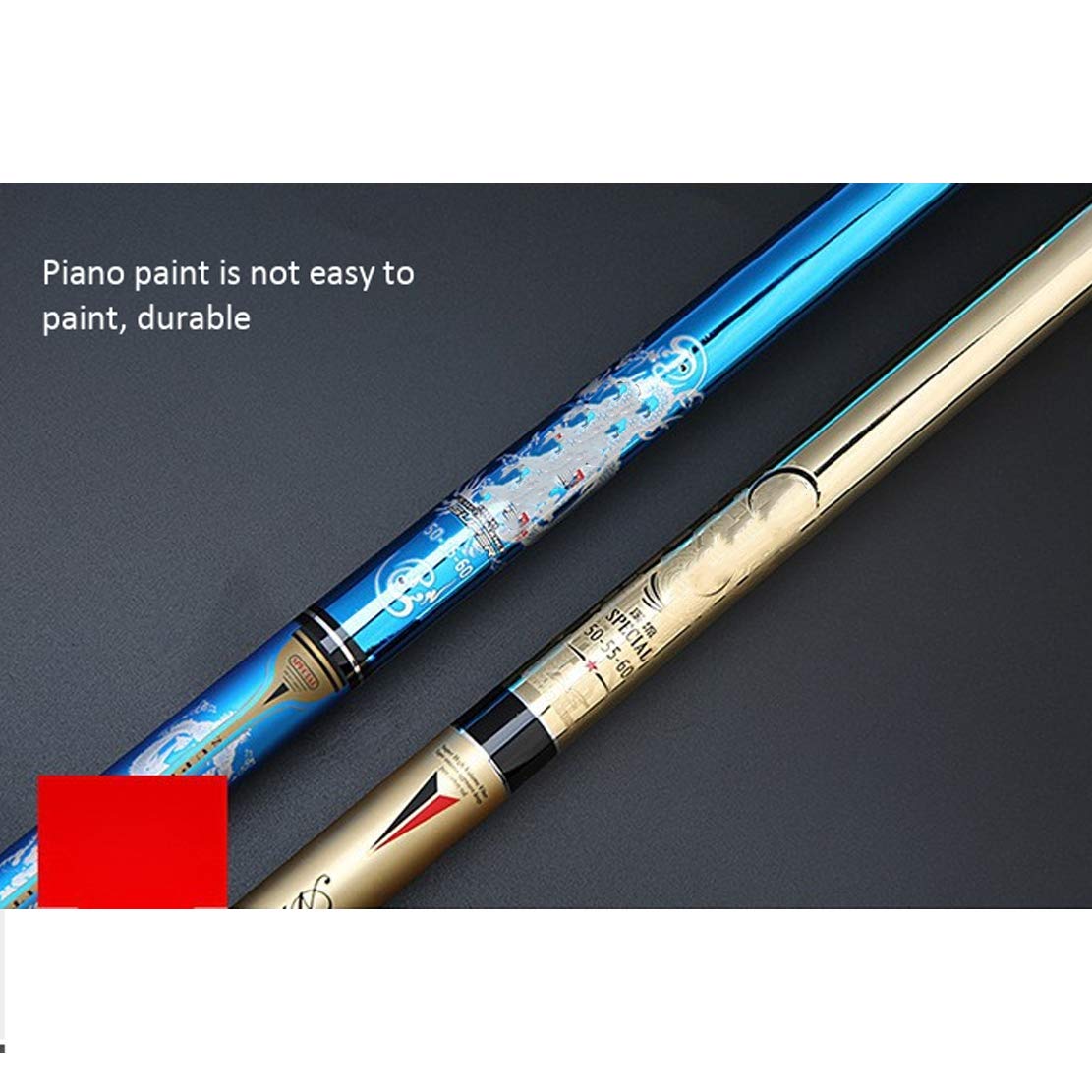 Ultralight Angelrute 5m 6m 7m 8m Steckrute Ultralight solid Tip voll parabolisch - extrem biegsam,Blue,5M