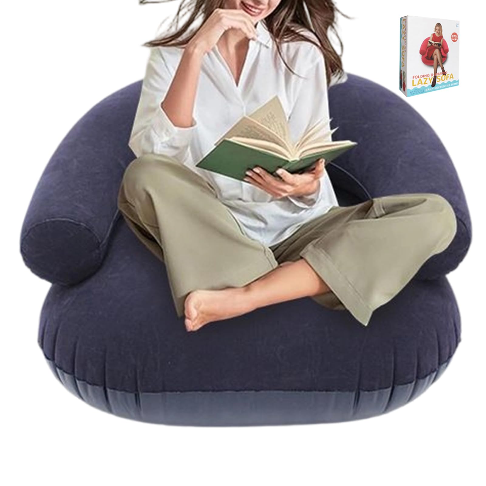 Chaises gonflables meuble de détente floquée pour piscine et camping