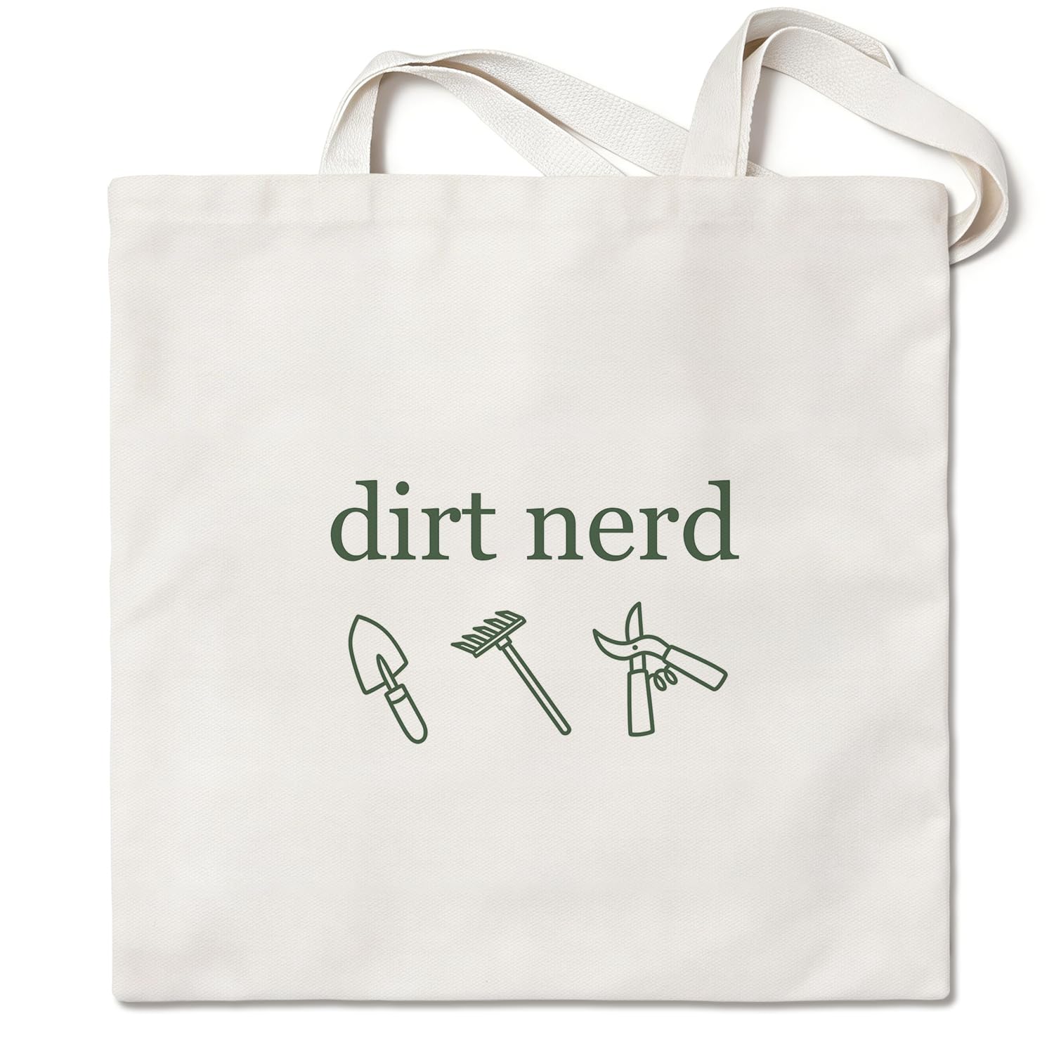 Dirt Nerd Canvas Tote Bag Gardener Gift for Women Friends Large Reusable Shoulder Bag for Shopping Work Travel