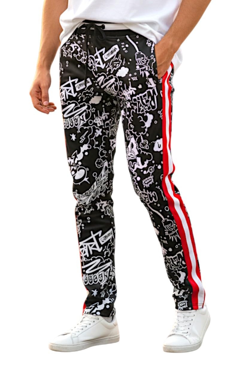 Mens Soft Slim Fit Stretch Track Pants
