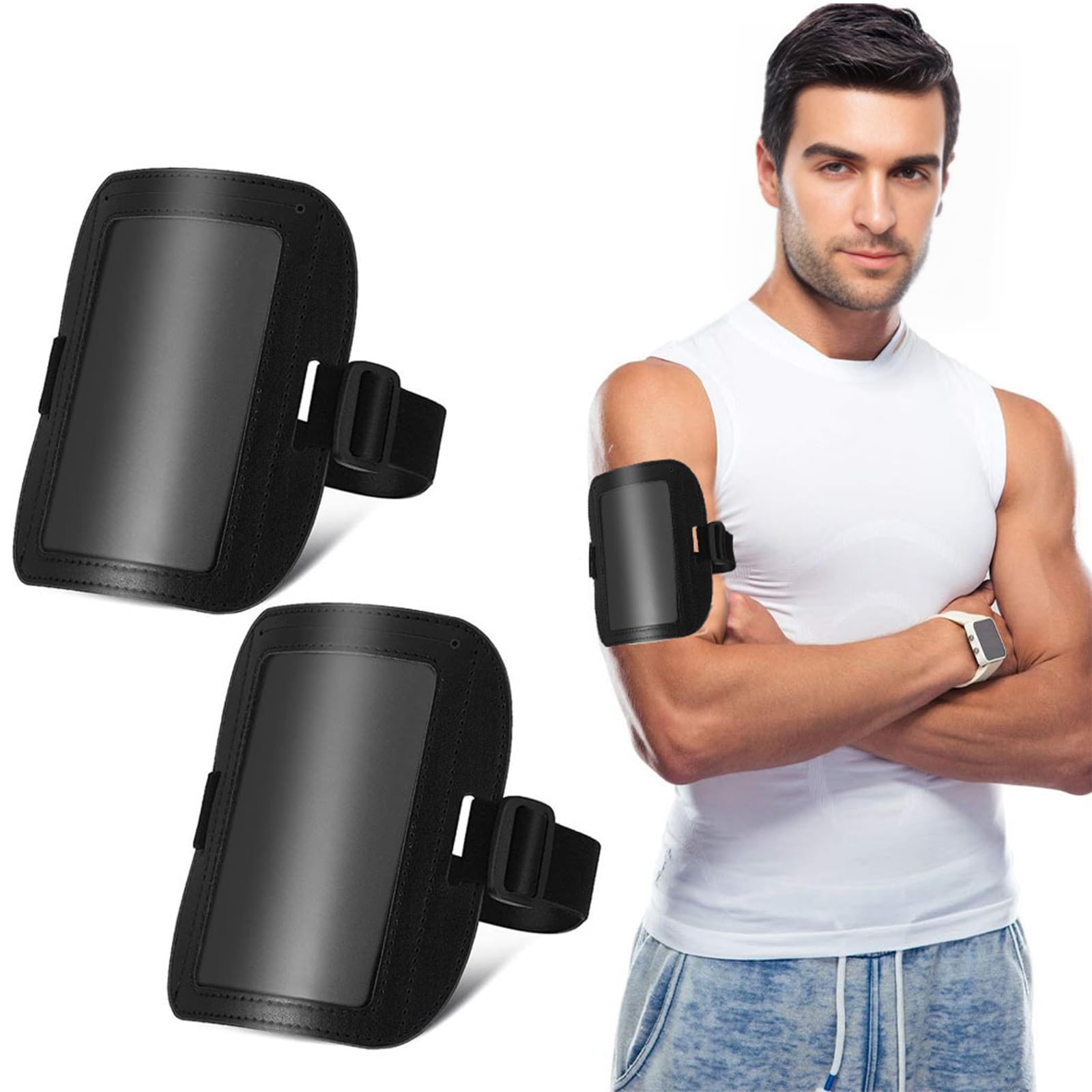 Tianbi 2 stuks armbadgehouders armband ID-kaart badgehouders met haak en lus sluiting transparante naamplaatjeshouders, creditcardhoes voor werk of skipassen, universele maat Tianbi 2 stuks armbadgehouders armband ID-kaart badgehouders met haak en lus sluiting transparante naamplaatjeshouders, creditcardhoes voor werk of skipassen, universele maat
