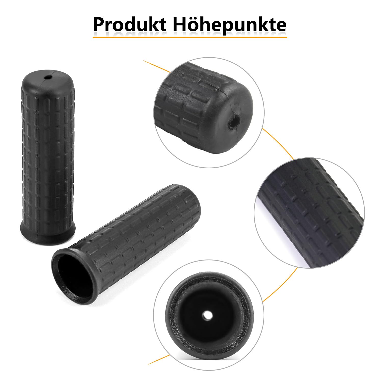 4 Maniglie Per Carriola In Gomma - Universali, Antiscivolo, Per Bici, Scooter, Moto - Foto 3