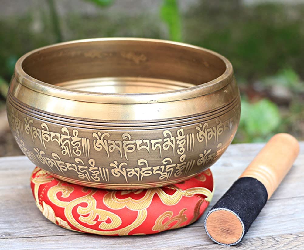 Campane Tibetane, Campane Tibetane, Campane Sonore, Campane Tibetane per La Meditazione, Realizzate A Mano in Nepal per Yoga, Guarigione dei Chakra E Sollievo dallo Stres(13 Centimetri)