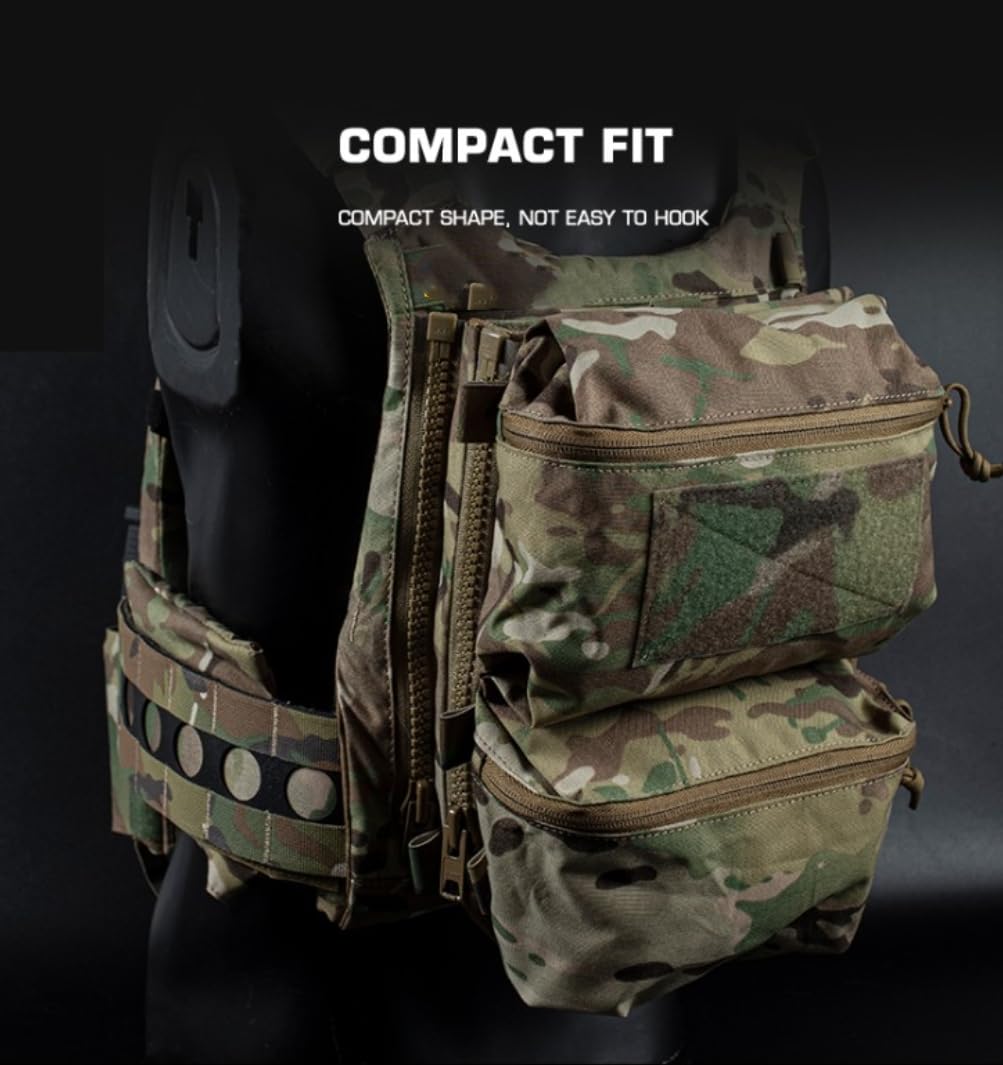 Peminkoo Sac Double Panneau arrière F.CPC V5 de Style F.erro Poches à Usage général Gilet Porte-plaques Accessoires Divers Pochette Airsoft