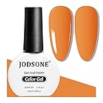 JODSONE 10ml Orange Gel Nail Polish Bright Orange Gel Polish Nail Manicure Salon DIY at Home High Gloss Soak Off U V
