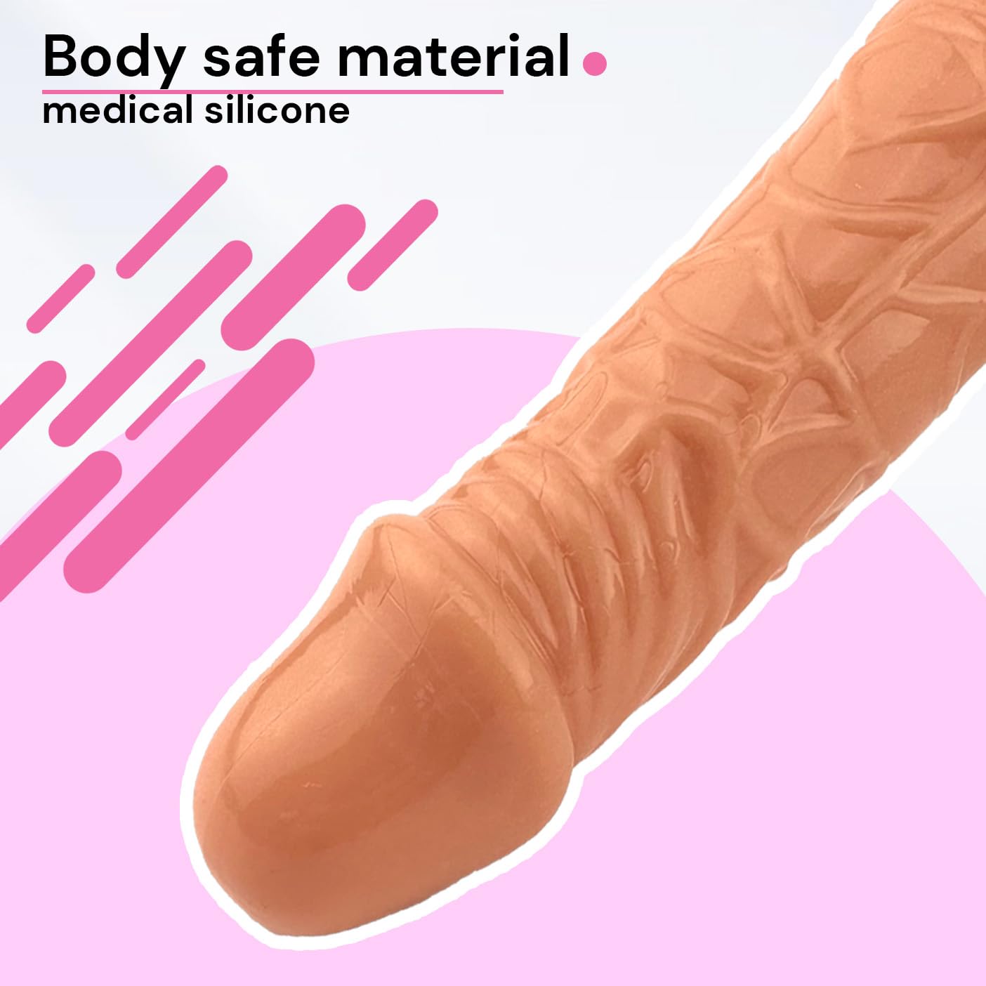 Sex Toys Vibratore per Donna vibratoreper grandi 19cm ⌀4.3cm ABS TPR Dildo Realistico per Donna Regolazione delle Vibrazioni vibratori Impermeabile sex toy FOPS D10-2