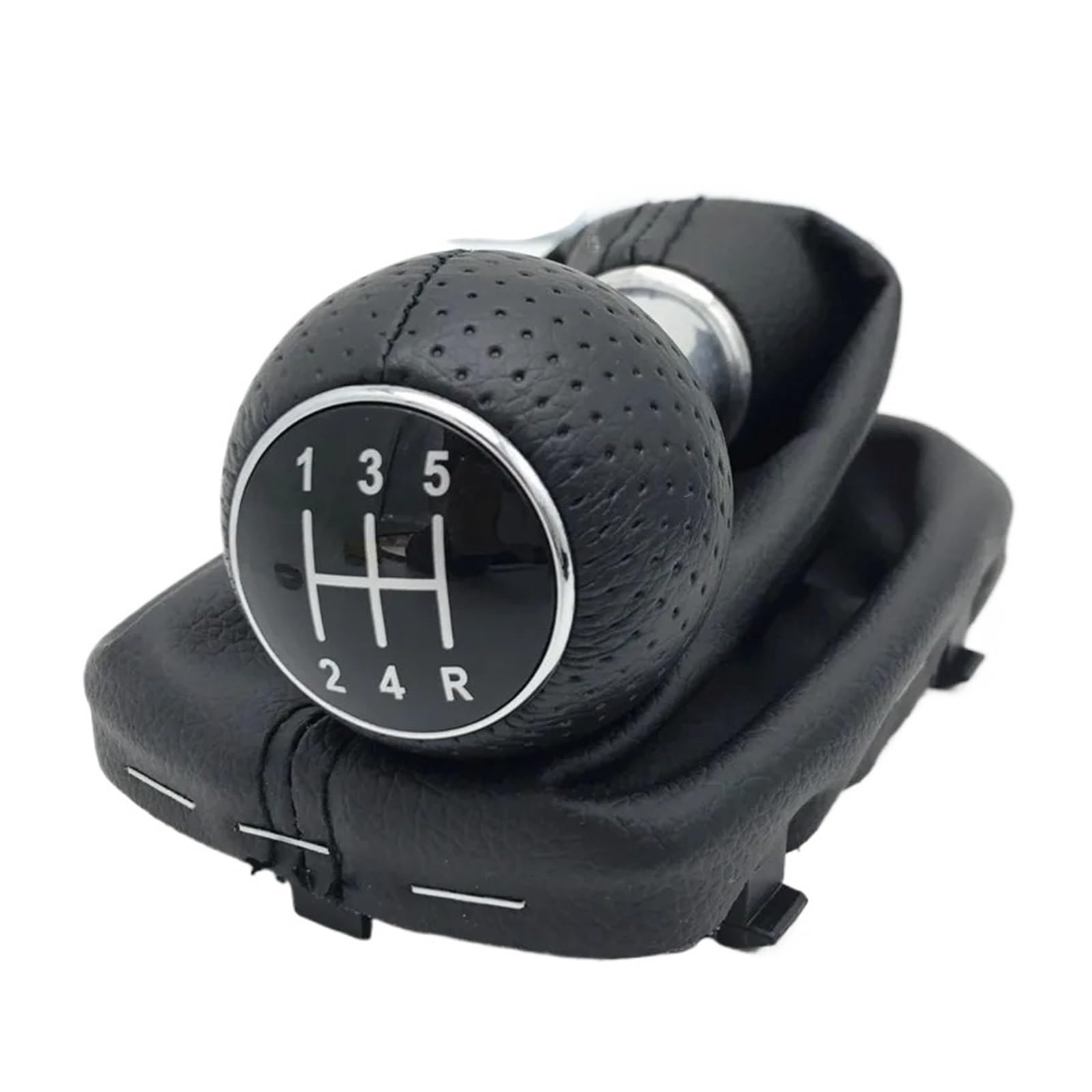 Qmtvfsrh 12Mm 12345R Car Gear Shift Knob Manual Gear Shift Knob 12Mm 23Mm Pu Gaiter Boot Cover For A3 S3 8L 1.6L 1996-2003(12Mm 12345R)