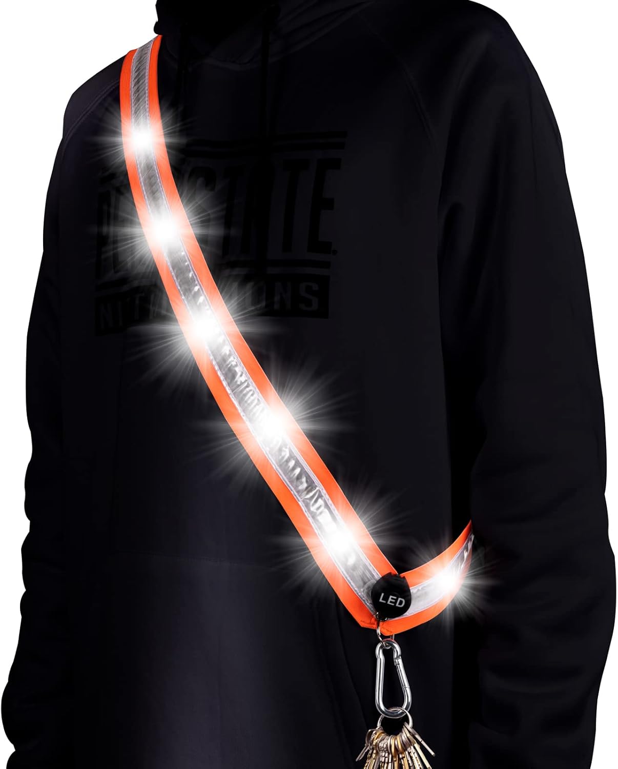 LED Night Running Gear High Visibility LED Flashing Sash Outdoor Running Cycling Hiking Jogging Rechargeable Illuminating Gear for Men and Women Night Safety Walking LED Night Running Gear High Visibility LED Flashing Sash Outdoor Running Cycling Hiking Jogging Rechargeable Illuminating Gear for Men and Women Night Safety Walking