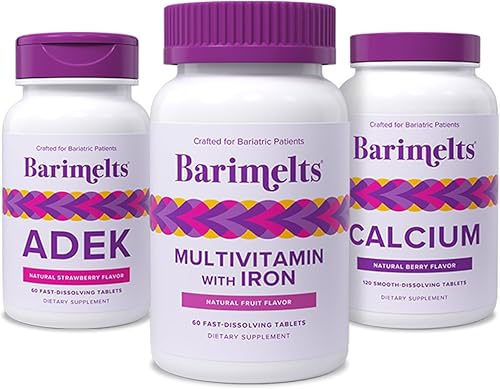 BariMelts Paquete Path to Bariatric Success Pack - Multivitamínico con hierro, citrato de calcio y ADEK