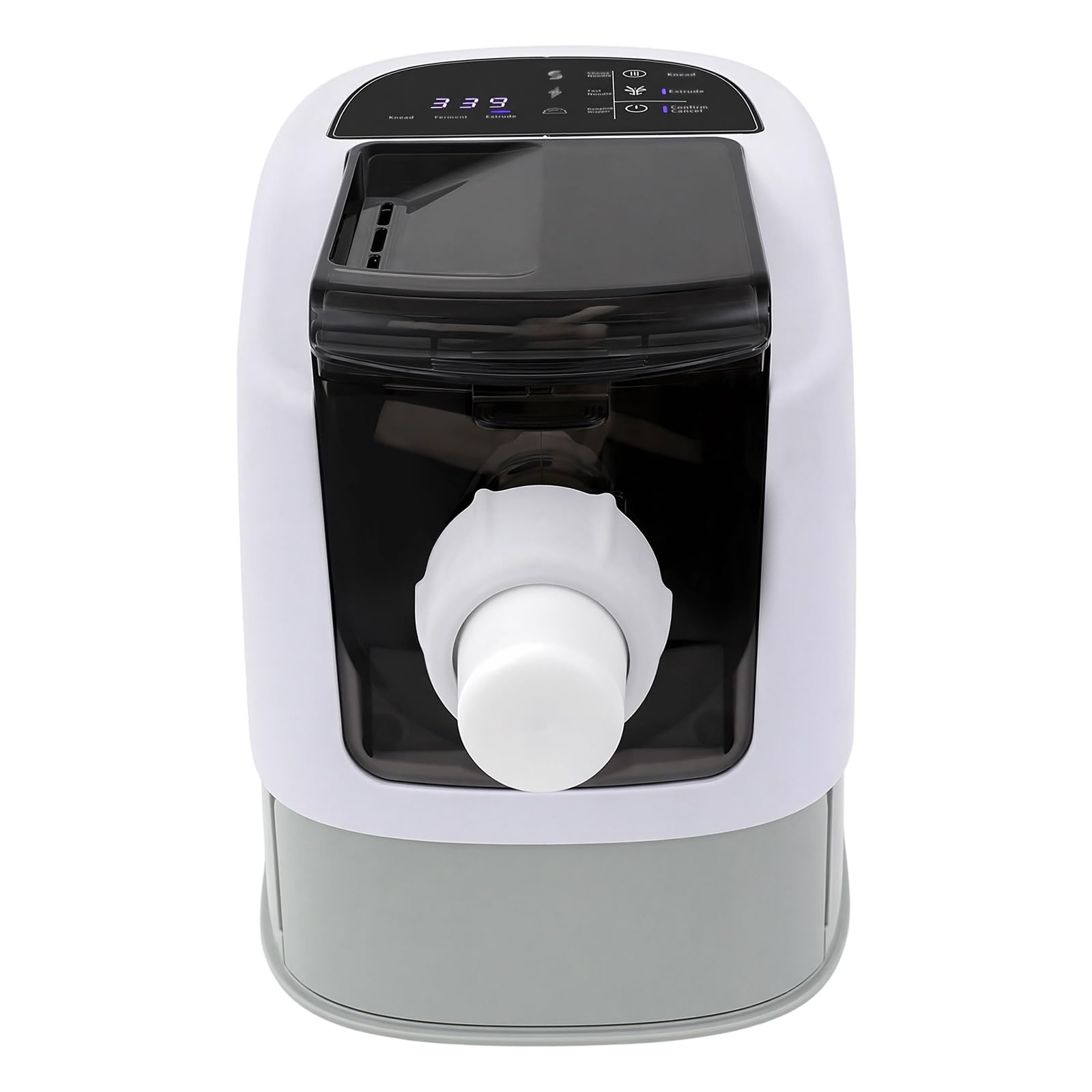 Elektrische Nudelmaschine 260W 500g 13 Aufsätze 5 Minuten automatisch | Automatischer Pasta Maker mit 13 Formen inklusive Teigroller für frische Nudeln Spaghetti und Ravioli für zu Hause