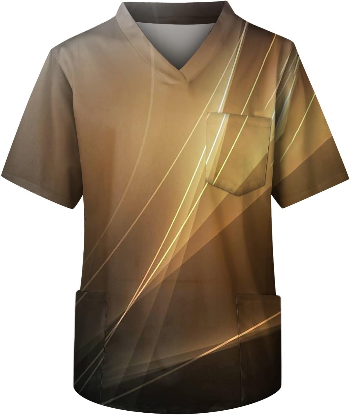 RTRDE Men's Summer Shirts Casual Graphic Tees Work Tshirts with Pockets Scrub Tops, S-5XL