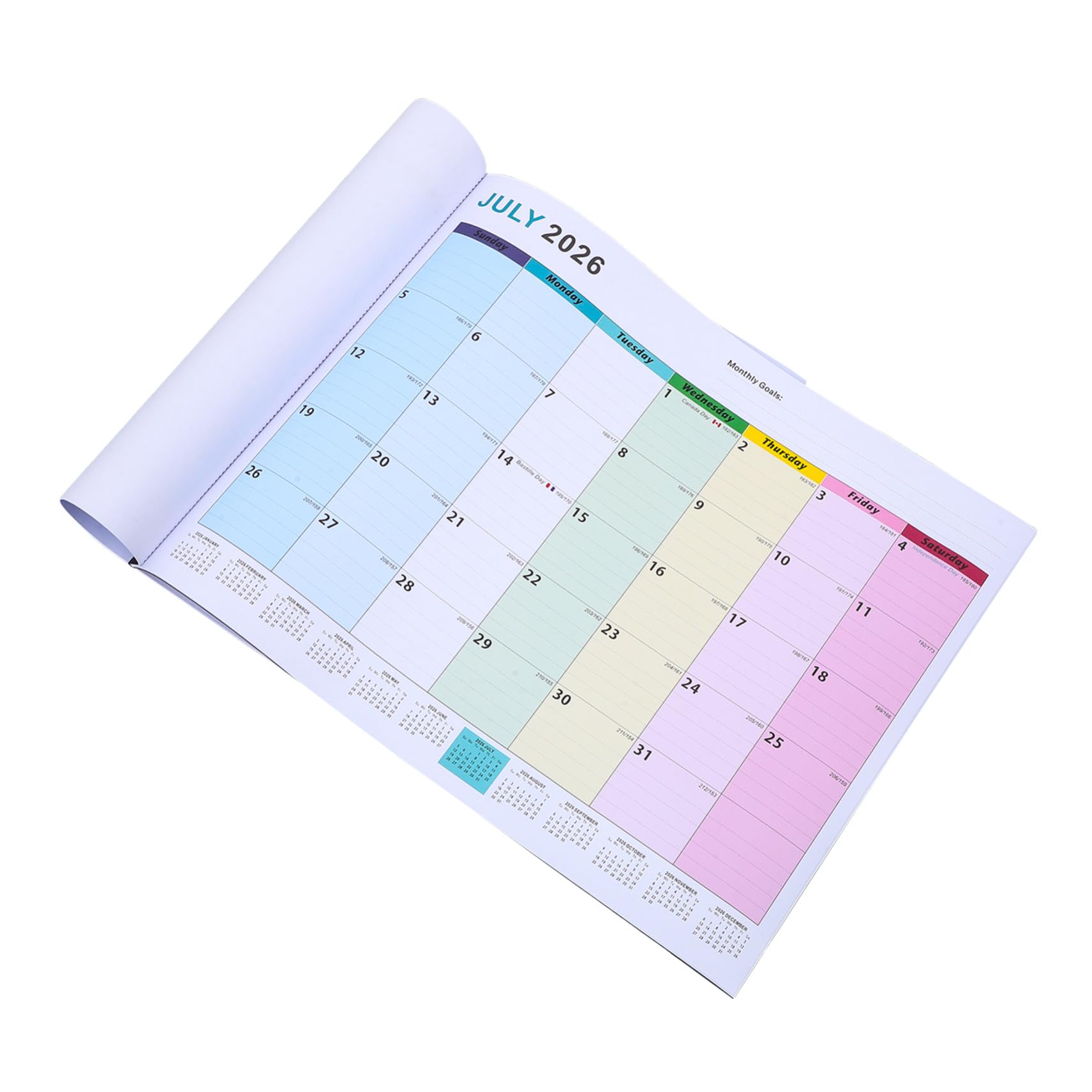 HOMSFOU Calendario da Parete Grande Mensile Verticale per Ufficio Casa Organizzazione Annuale Eventi Promemoria Note