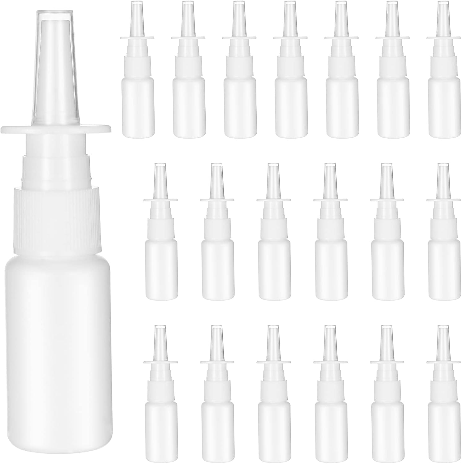 20 Pieces Nasal Spray Bottles, 20 ml Refillable Plastic