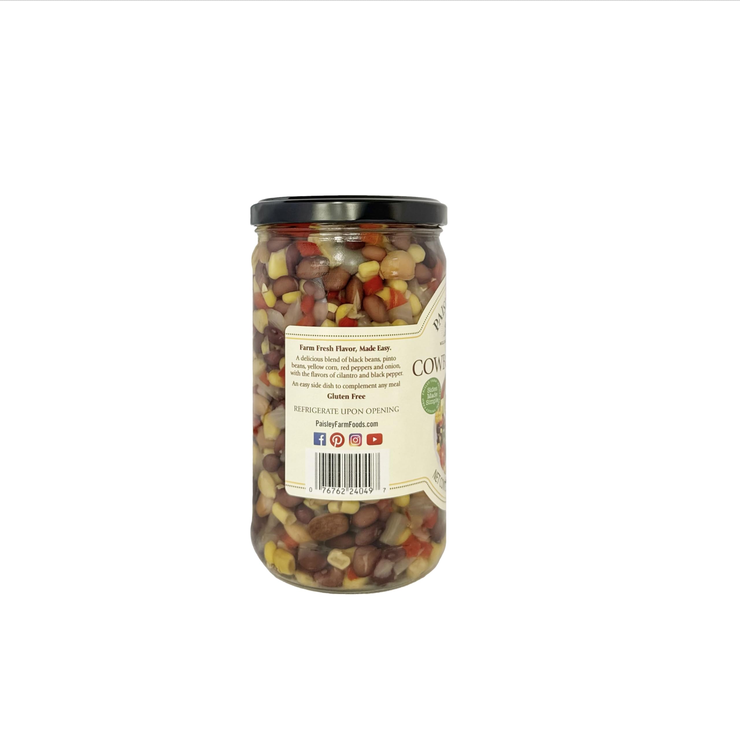 Paisley Farm Cowboy Caviar 2-Pack – Ready-to-Serve Bean & Corn Medley – Gluten-Free Southwestern Side Dish or Dip – 24 oz Jars