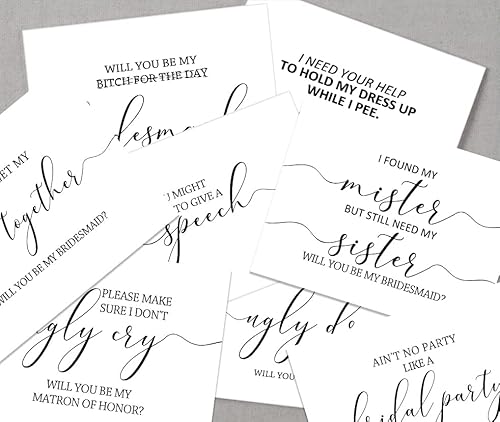 8 Different Bridesmaid Proposal Cards, Funny Bridesmaid Proposal Cards, Mixed Style Bridesmaid Card #TOP4