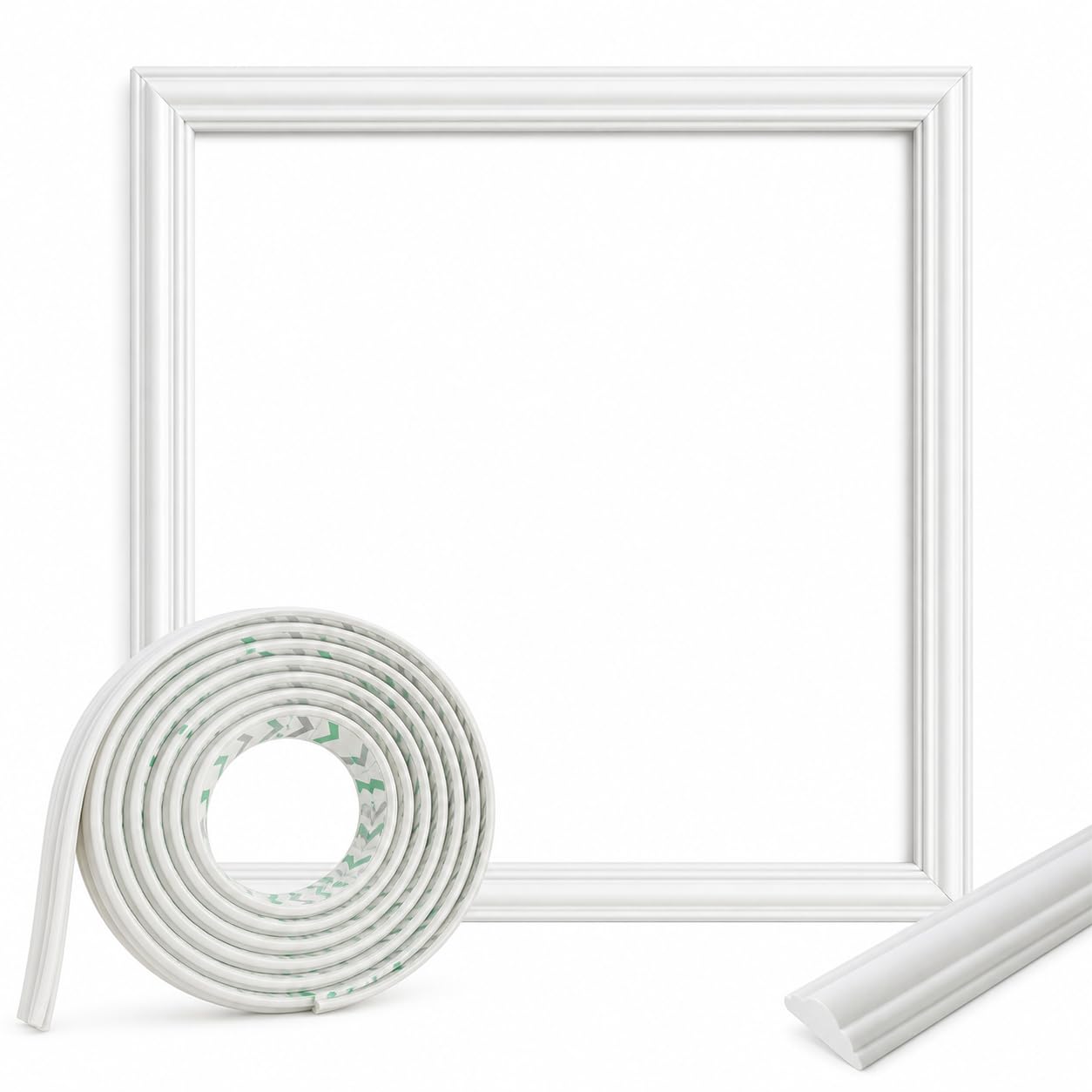 3m x 2.3cm Lightweight Peel and Stick Wall Molding Trim, Flexible Beading for Wall Panelling, Door Moulding Kits for Internal Doors, for DIY Home Decoration