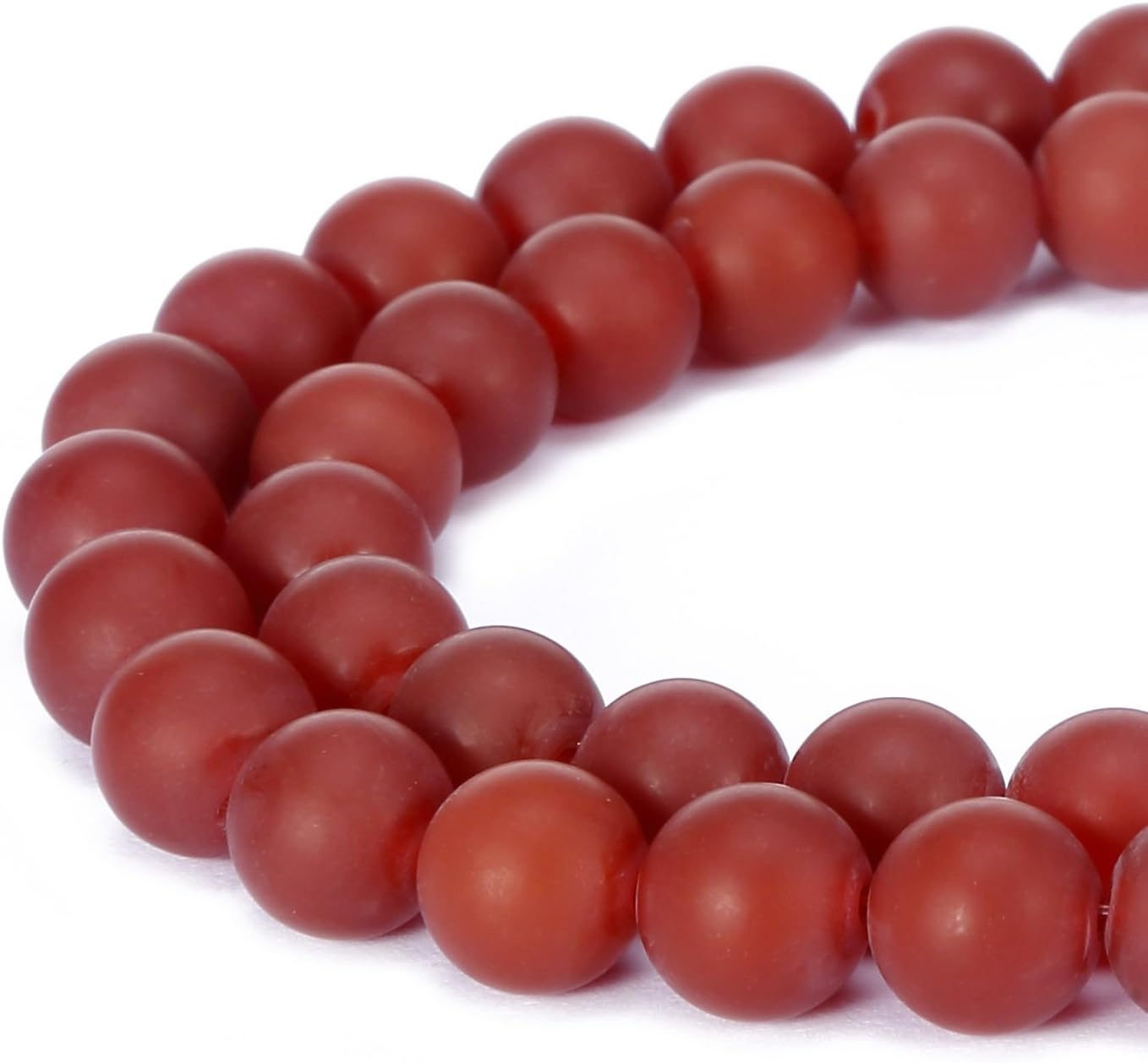 Gorgeous Natural Fushia Drusy Agate Gemstone Matte Round Loose Beads For Jewelry Making, Red Agate, 8MM