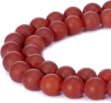 Gorgeous Natural Fushia Drusy Agate Gemstone Matte Round Loose Beads for Jewelry Making 8MM, Red Agate