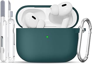 Case for AirPods Pro 2/1. Gen with Cleaner Kit, Silicone Protection Case for Apple Airpods Pro 2019 (2023 USB-C/Lightning Cable) with Keychain [Support Wireless Charging]