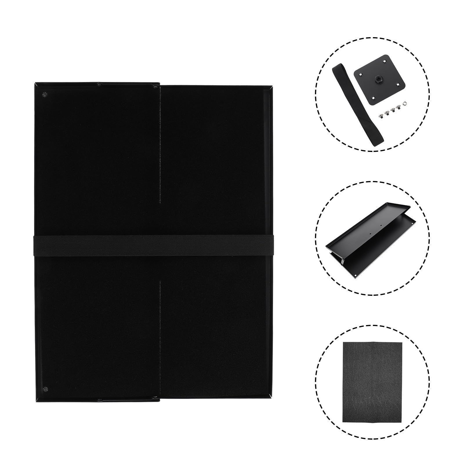 Bandeja para Portátil Trípode, Soporte Plegable para Proyector Negro
