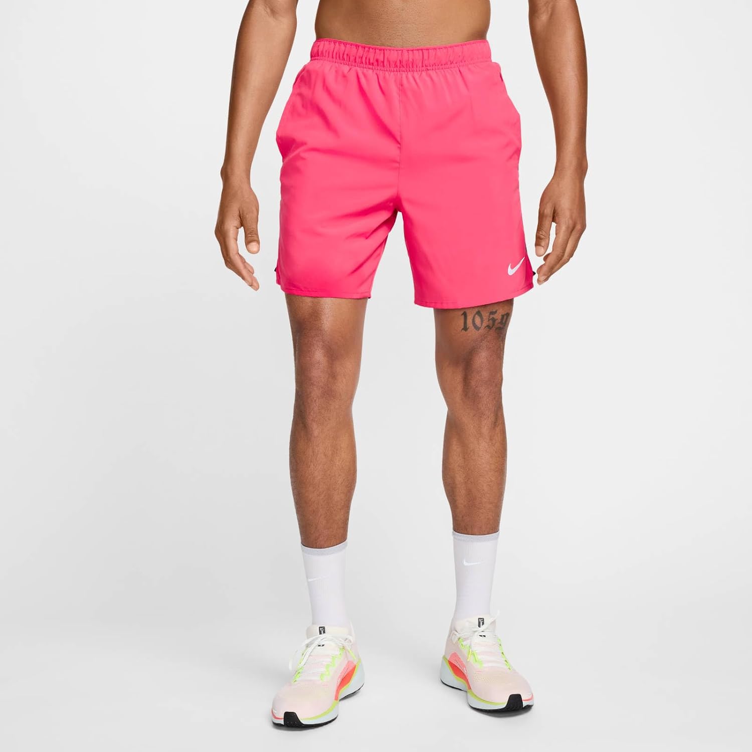 Nike Challenger Men's Dri-FIT 7" Brief-Lined Running Shorts (Aster Pink/Black/Black, DV9359-629) Size Large