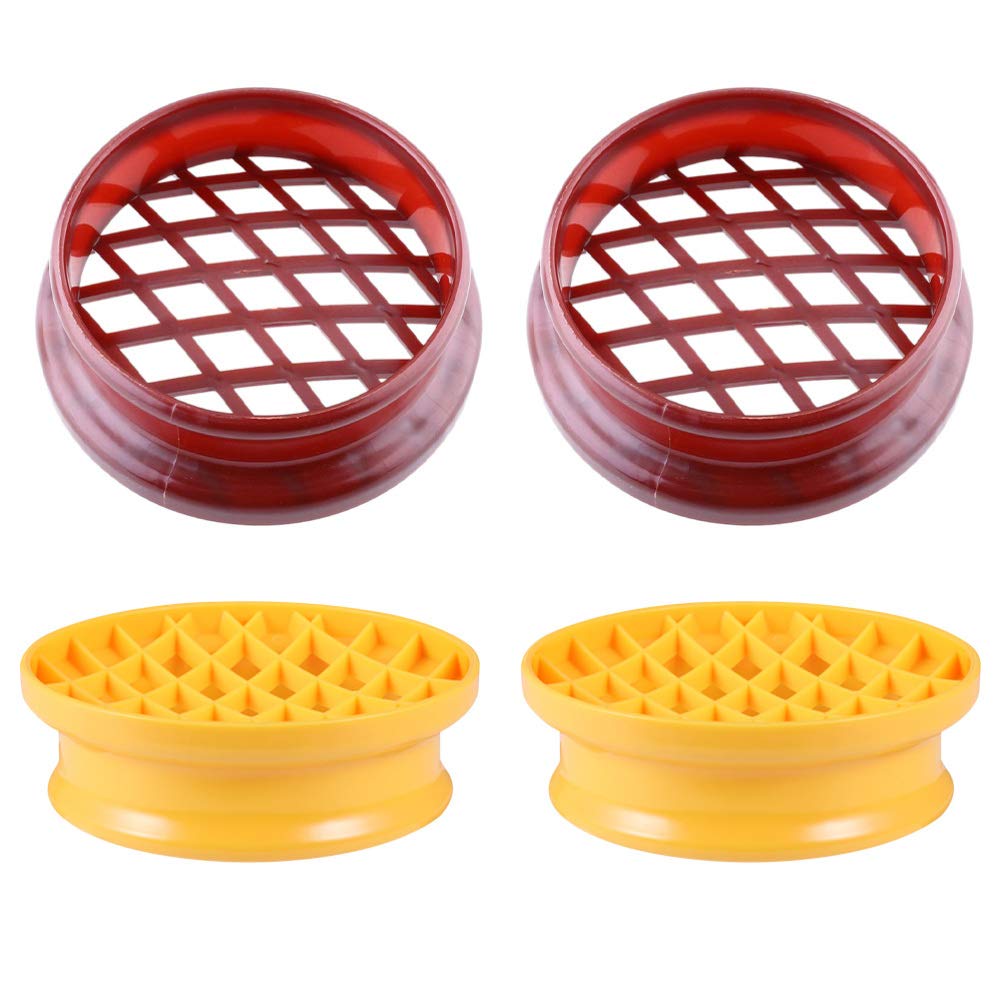 Hemoton Donut Molds 4pcs Pineapple Bread Pineapple Bun Molds Plastic Lattice Press for Dough Press Kitchen Pastry DIY Christmas Baking Tool Gummy Molds