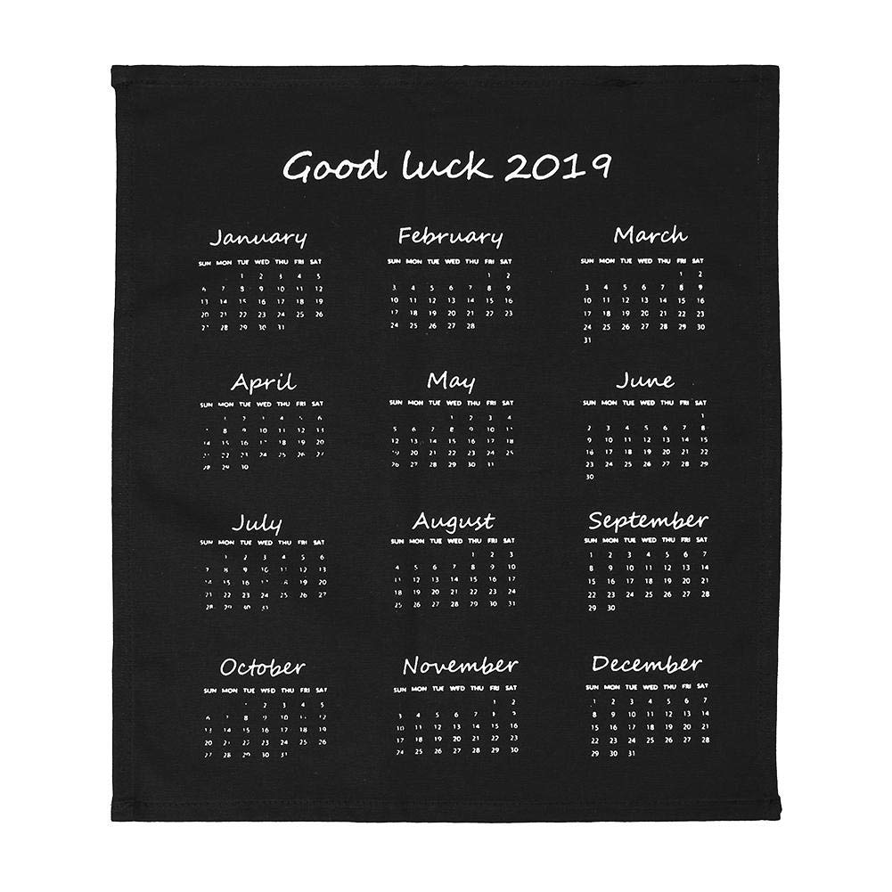 Prosperveil 2019 Calendar Wall Hanging Month Week to View Slim Fabric