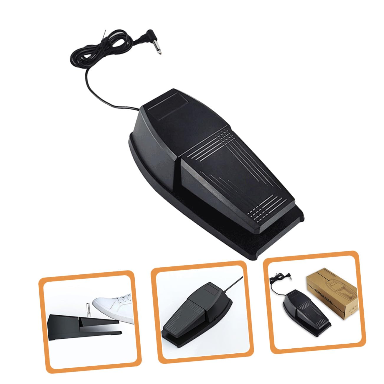Pedale Sustain per Pianoforte Digitale e Tastiere Midi Pedale di Sostegno Non Scivoloso per Pianola e Sintetizzatori Accessorio Professionale per Musicisti e Principianti