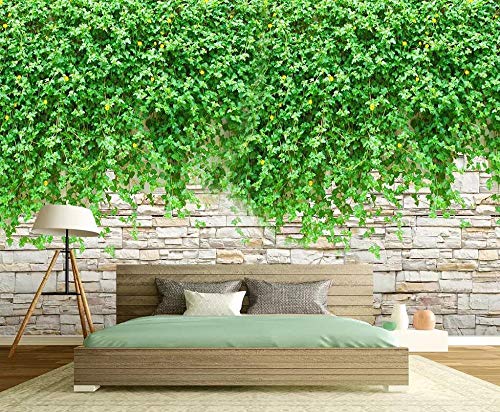 Papier peint de décoration murale premium briques et vigne - 4