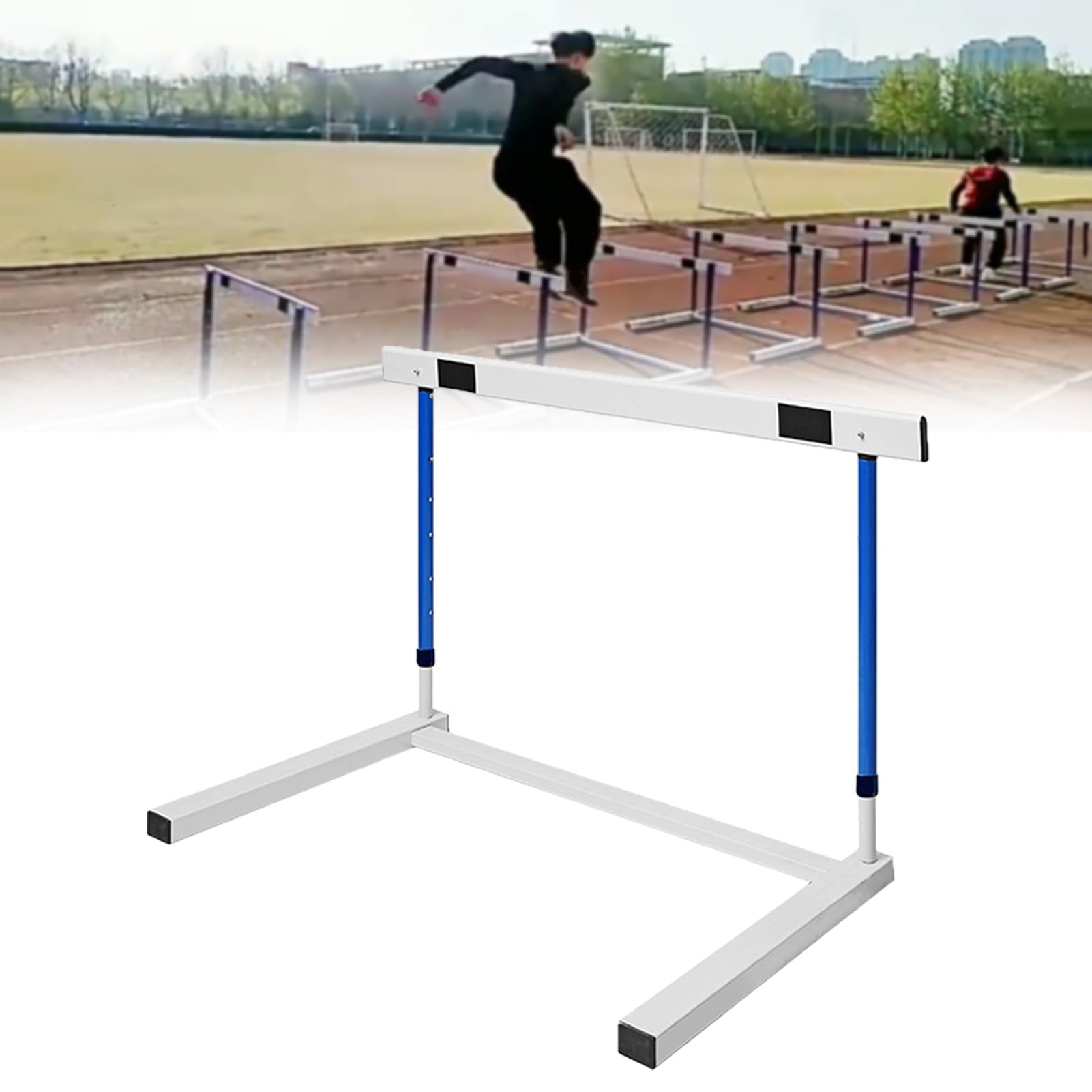 Ostacoli da allenamento regolabili per velocità e agilità, attrezzatura da allenamento su pista e sul campo per sport di squadra atletica, montaggio facile