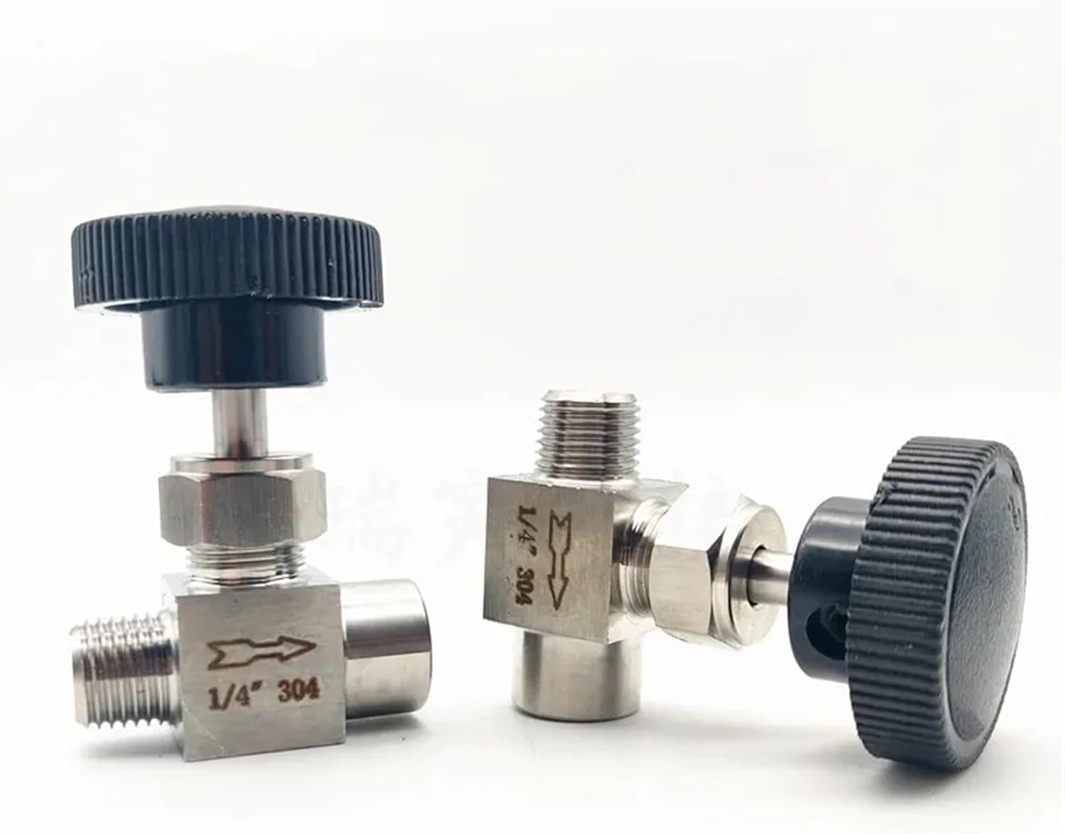 1pc Needle Valve Adjustable 1/4" 3/8"1/2" Male To Female Thread Sstainless Steel 304 Flow Control Shut Off Crane(1/4")