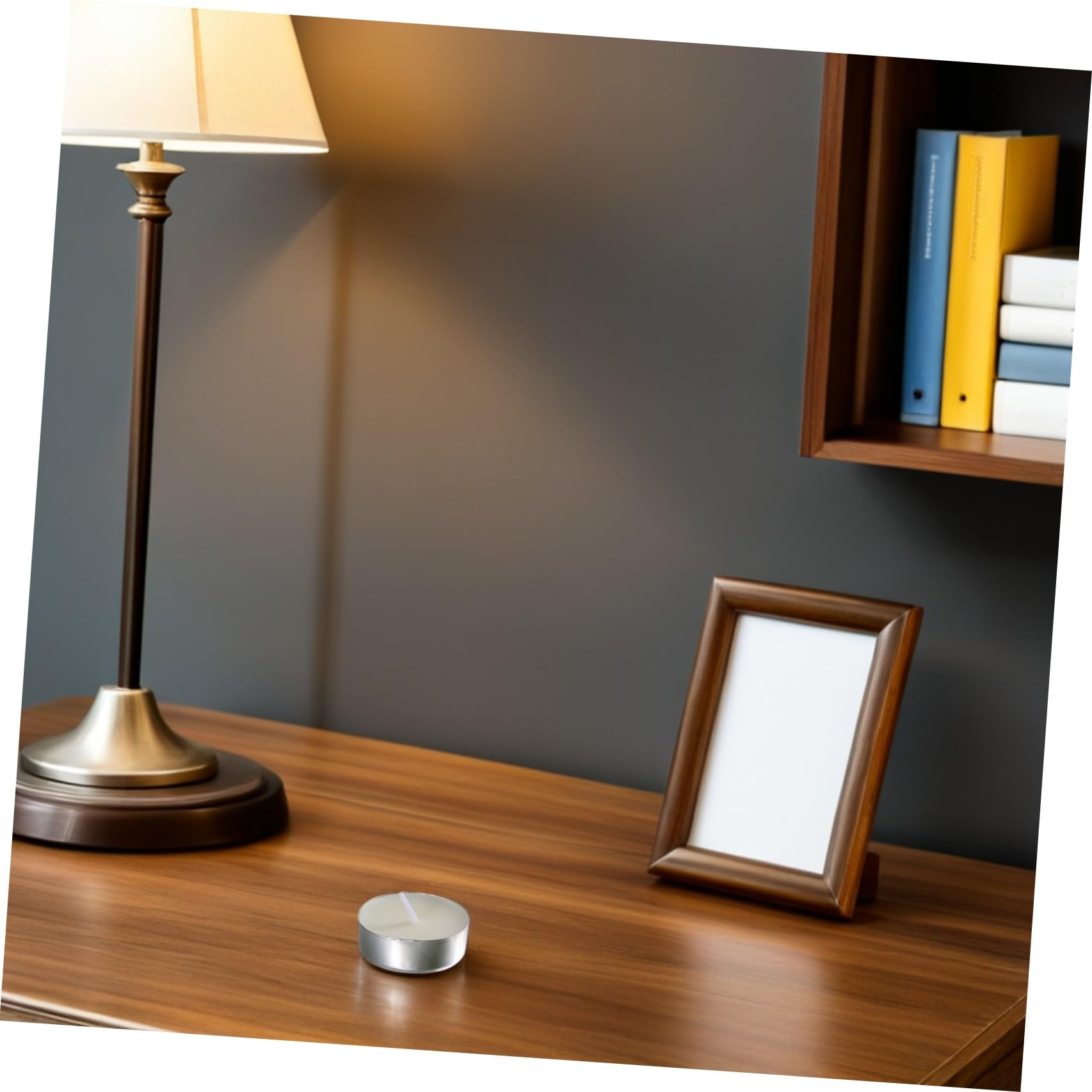 Candele Tealight Bianche 50 Pezzi in Paraffina, senza Fumo, Durature