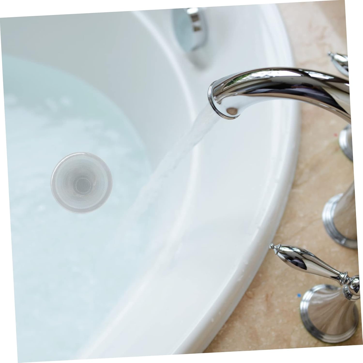 Lurrose 20pcs Stainless Steel Tub Drain Hair Catcher Bathtub Drain Cover Filter Shower Hair Stopper Resistant Easy to Clean Install for Bathroom Use