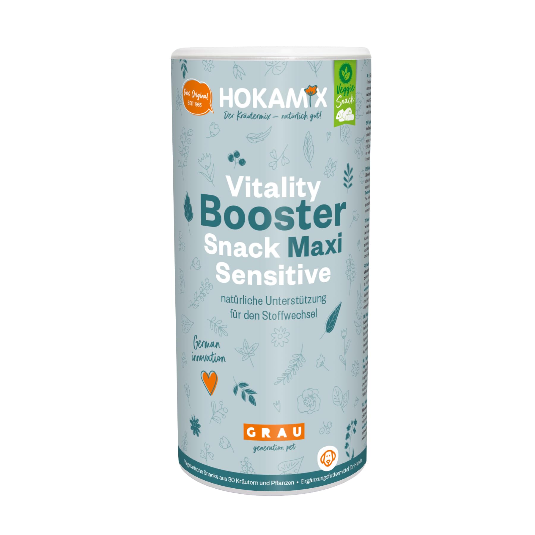 Grau - the Original - Hokamix Vitality Booster Snack Maxi Sensitive, 1 pack (1 x 800g), complementary food for dogs