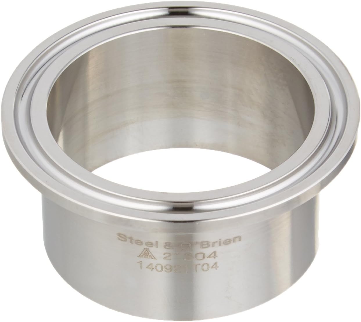 Steel and Obrien AAM02000i-304 Stainless Steel L14AM7 Butt Welding Ferrule, 2" x 1-1/8" OAL