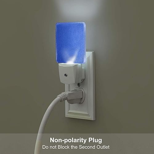 Miniatura 4 de Mvirnsw Luz nocturna LED de piel con textura de piel azul enchufable en la pared con sensor de atardecer a amanecer para niñas, niños, mujeres,