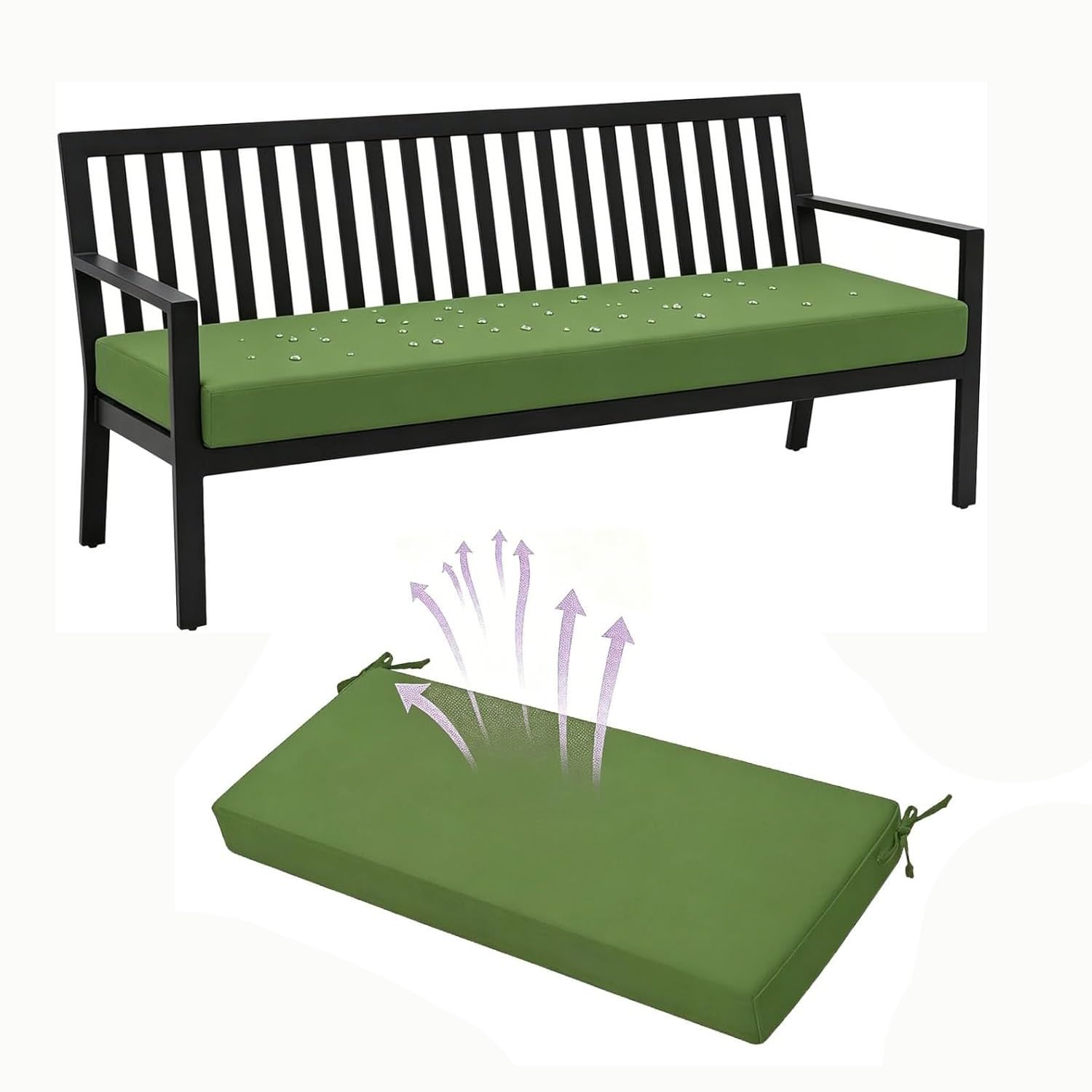 Coussin de siège extérieur imperméable pour balancelle et terrasse