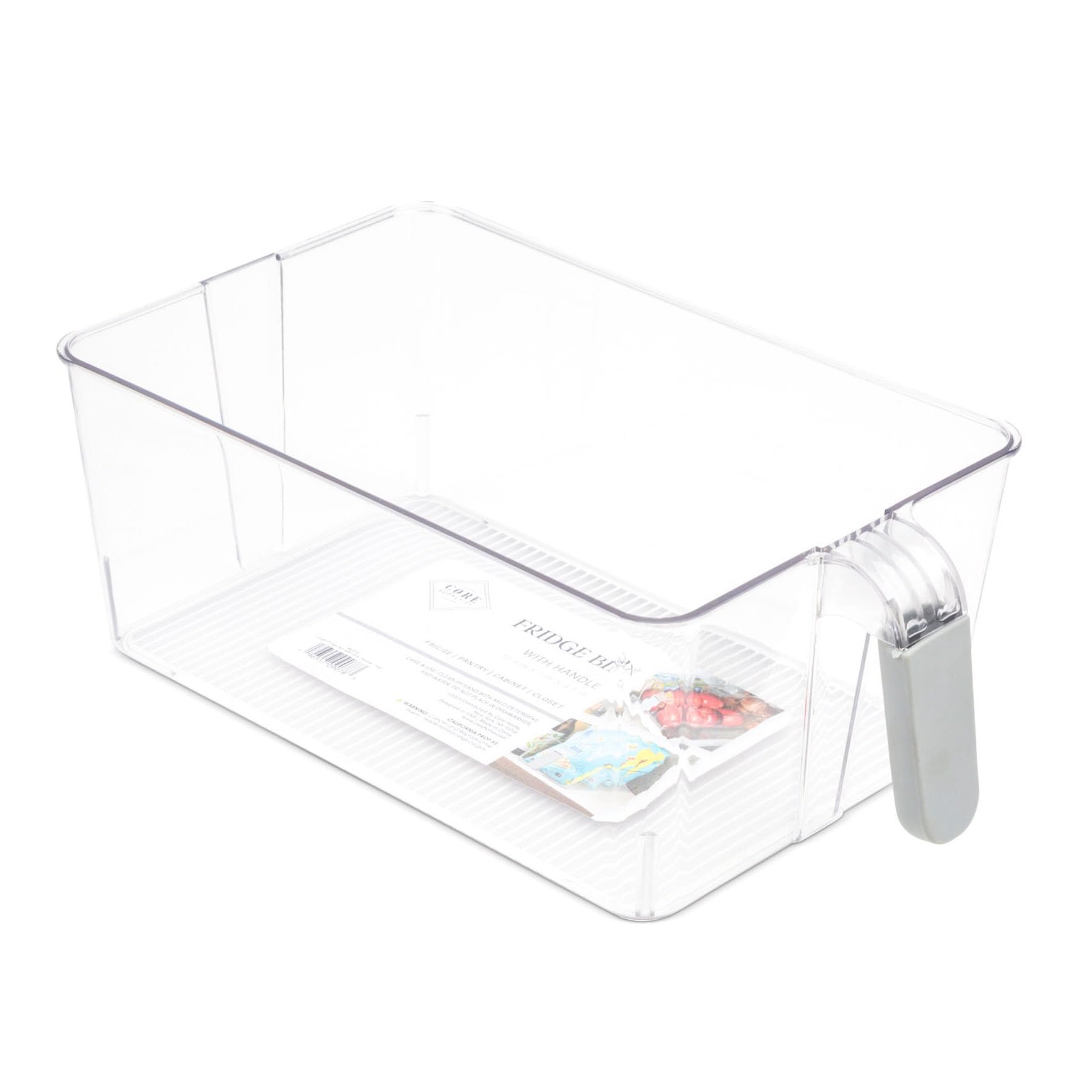 Amazon.com - Core Kitchen Clear & Grey Large 10 x 8 x 4 Inch Plastic ...