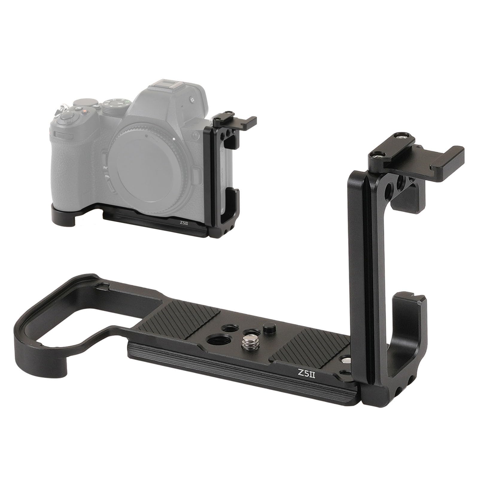 Piastra a Sgancio Rapido con Staffa a Forma di L per Fotocamera Z5II Universale per Sistemi di Stabilizzazione Ronin RS 2/3/4 Pro, con capacità di Espansione Multiinterfaccia