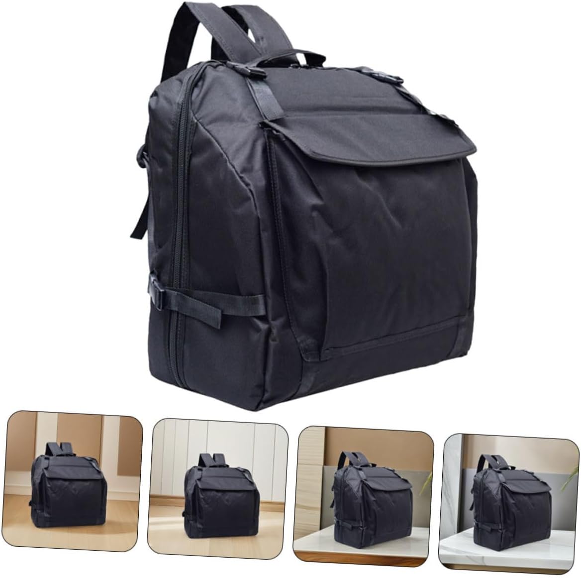 Accordion Case for Bass Portable Storage Bag Shoulder Belt Organized Pockets for Accessories Accordion Gig Bag