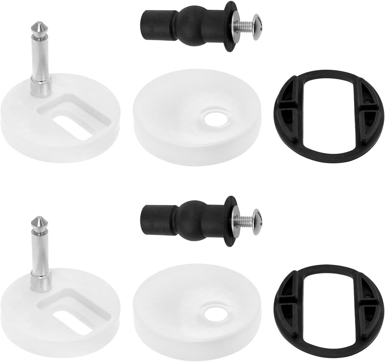American Standard Toilet Seat Parts Toilet Seat Fixing Screws Toilet Seat Hinges Replacement Parts Kit Toilet Seat Hinges For Toilet Seat Repair 2Sets