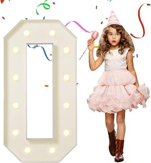 eufony Marquee Letters 4 Feet Tall, 4 FT Marquee Light Up Letters, Giant Light Up Letters 4FT for Birthday Party Baby Shower Gender Reveal Graduation Decorations, Letter O with LED Lights DIY Kit