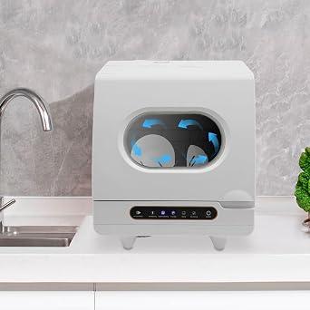 Compact Countertop Dishwasher,Portable Dishwasher Mini Dis-Washing Machine Capacity of 1.32Gal 360Streak-Free Deep Cleaning for Kitchens, Office, Apartment, 2.11Gal